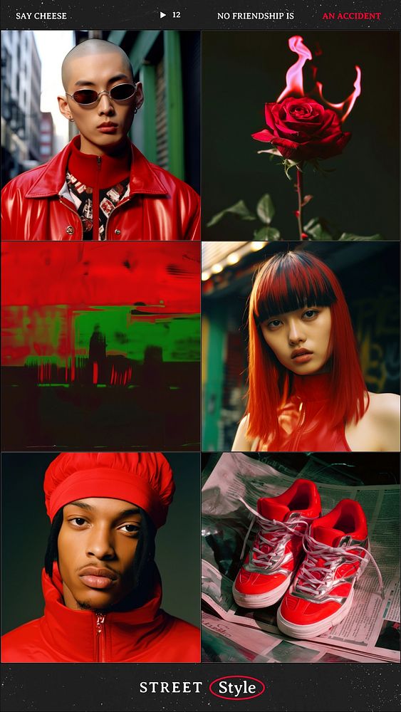 Cool fashion photo collage