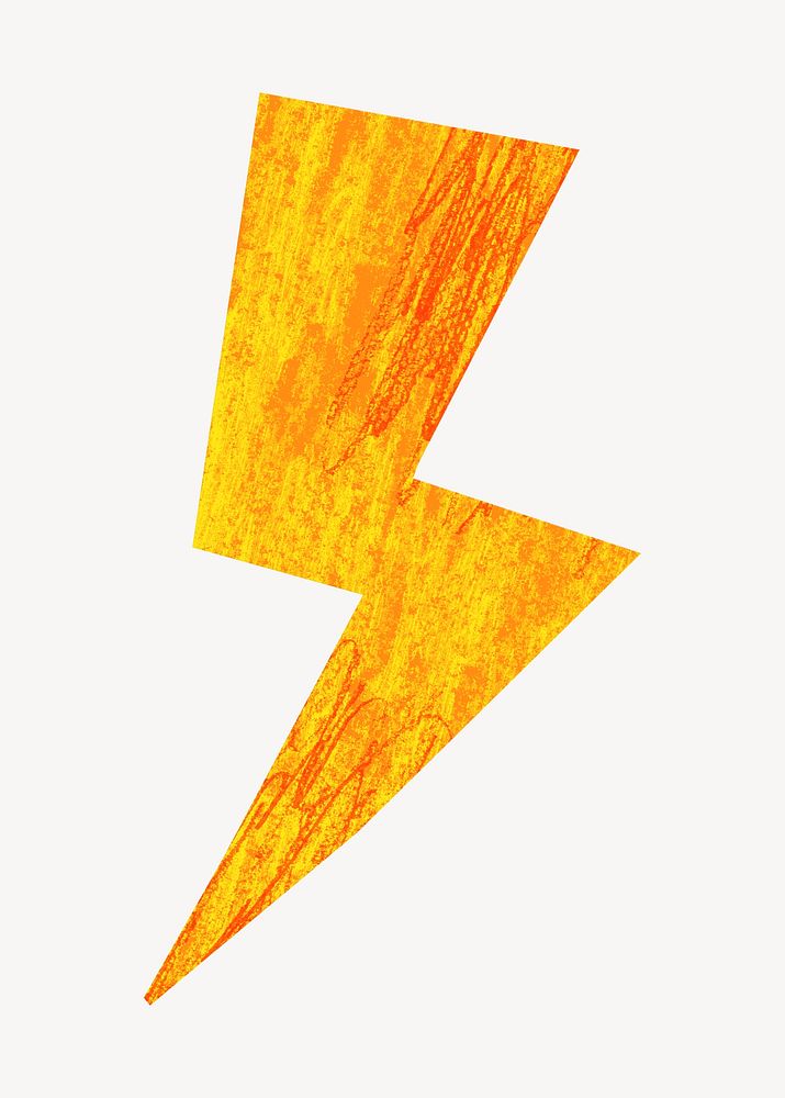 Orange lightning graphic