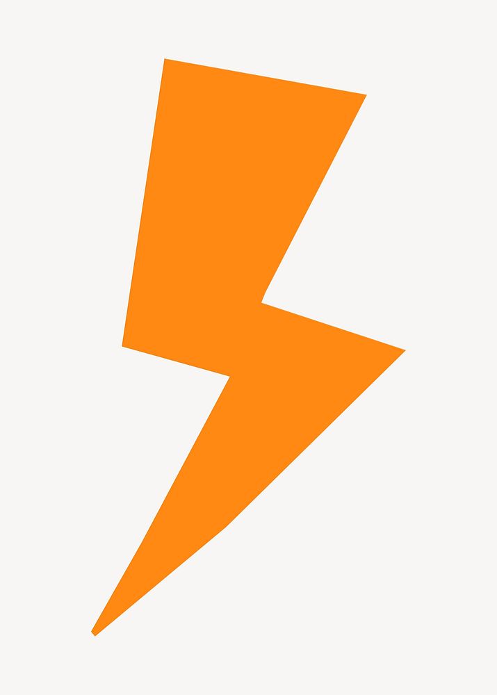 Orange lightning graphic