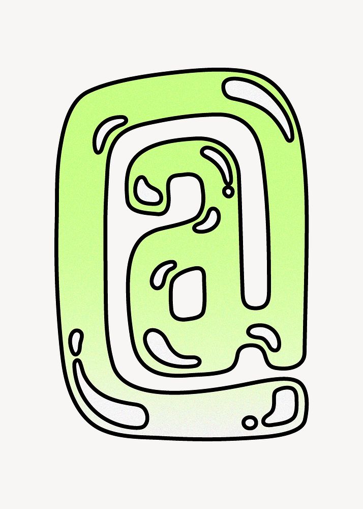 Gradient green at the rate sign illustration