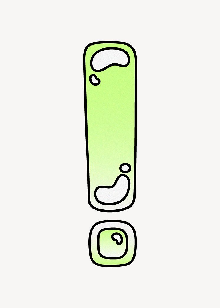 Gradient green Exclamation Mark sign illustration