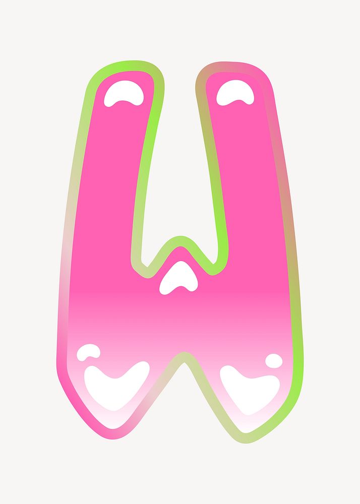 Letter Q cute cute funky pink font illustration