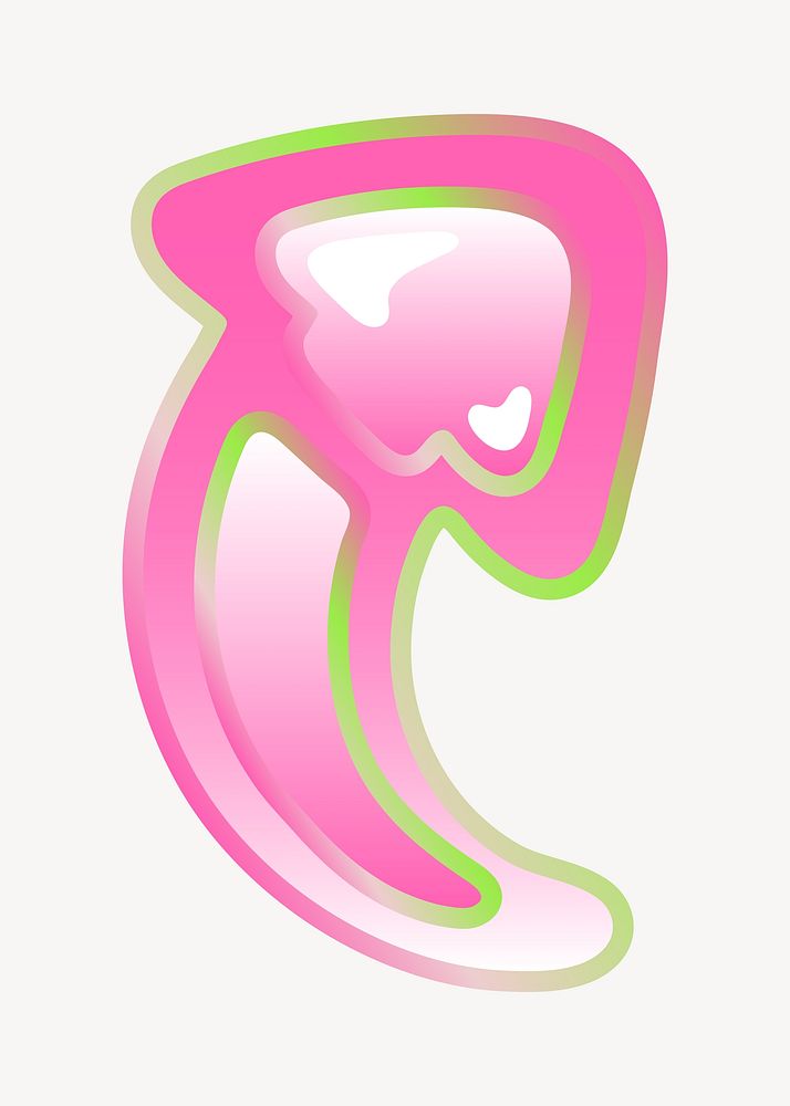 Arrow icon, funky pink illustration