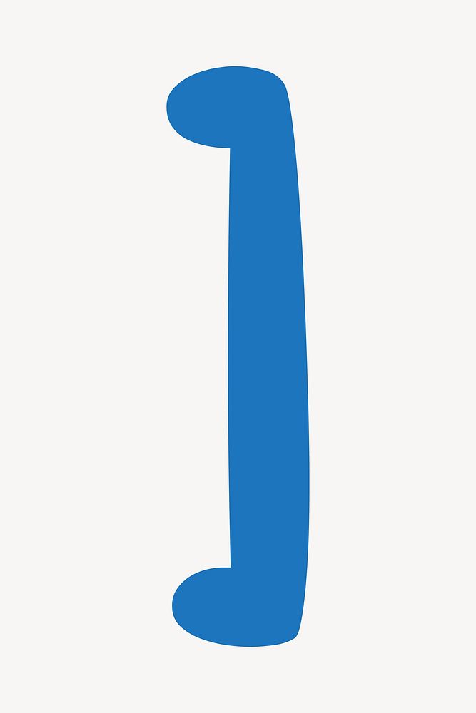 Blue square bracket sign illustration