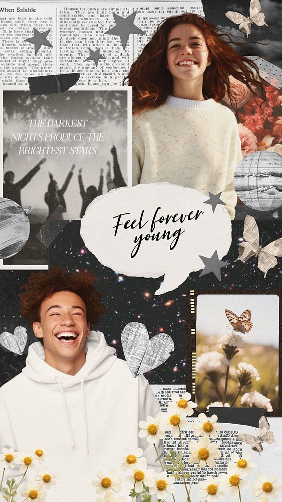 Teen life collage mood board  collage