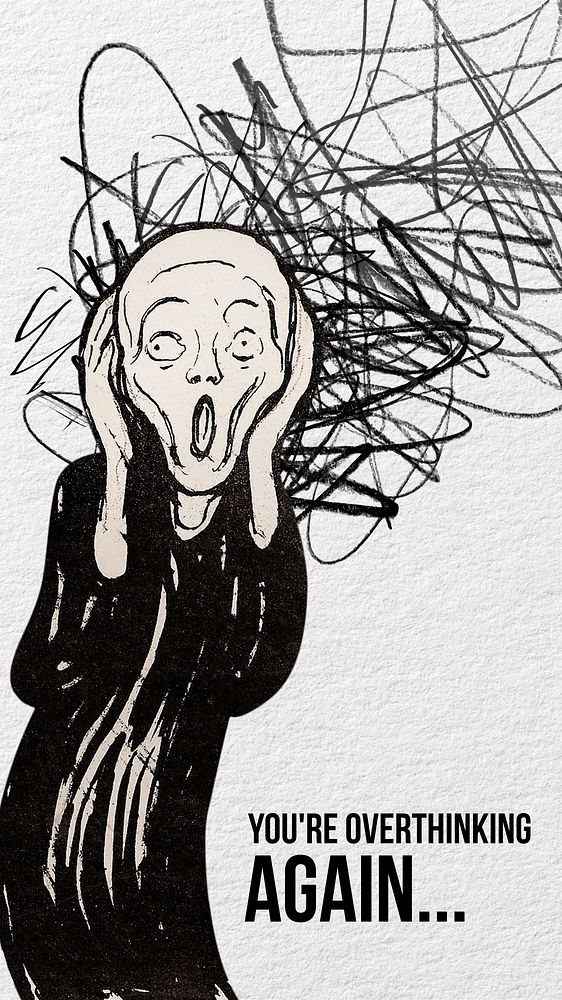 The Scream Instagram story template, Edvard Munch's famous artwork.