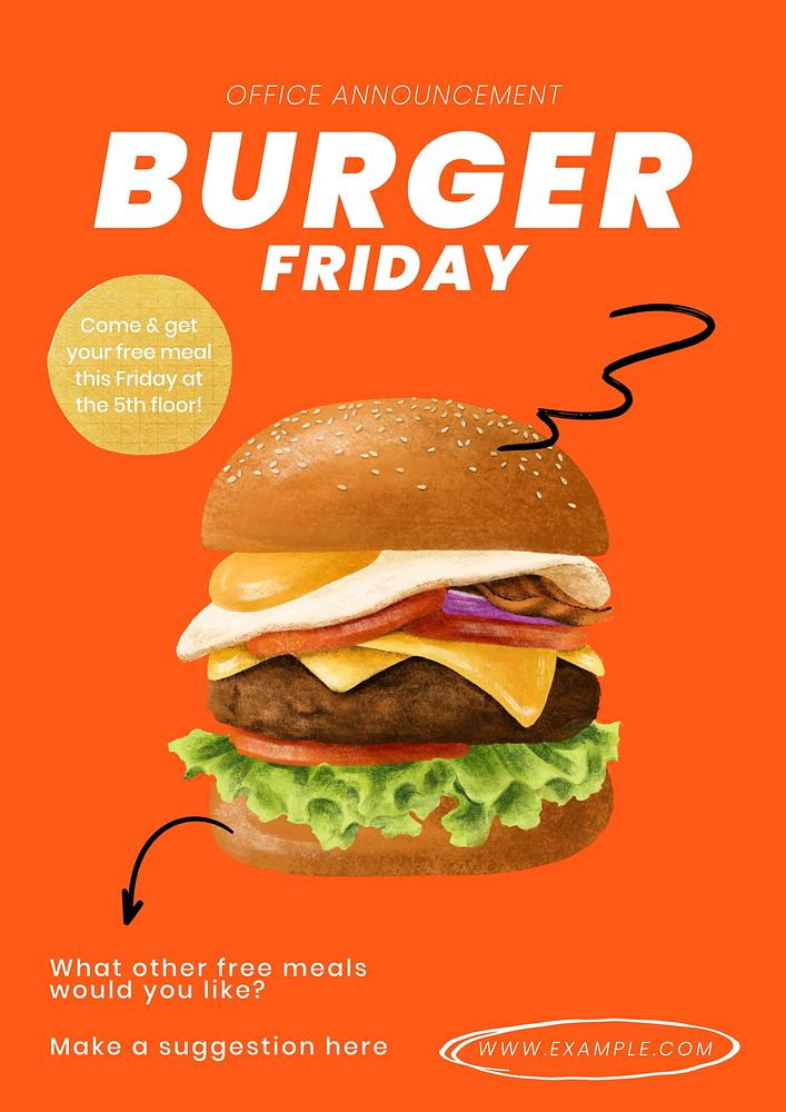 Burger Friday  poster template