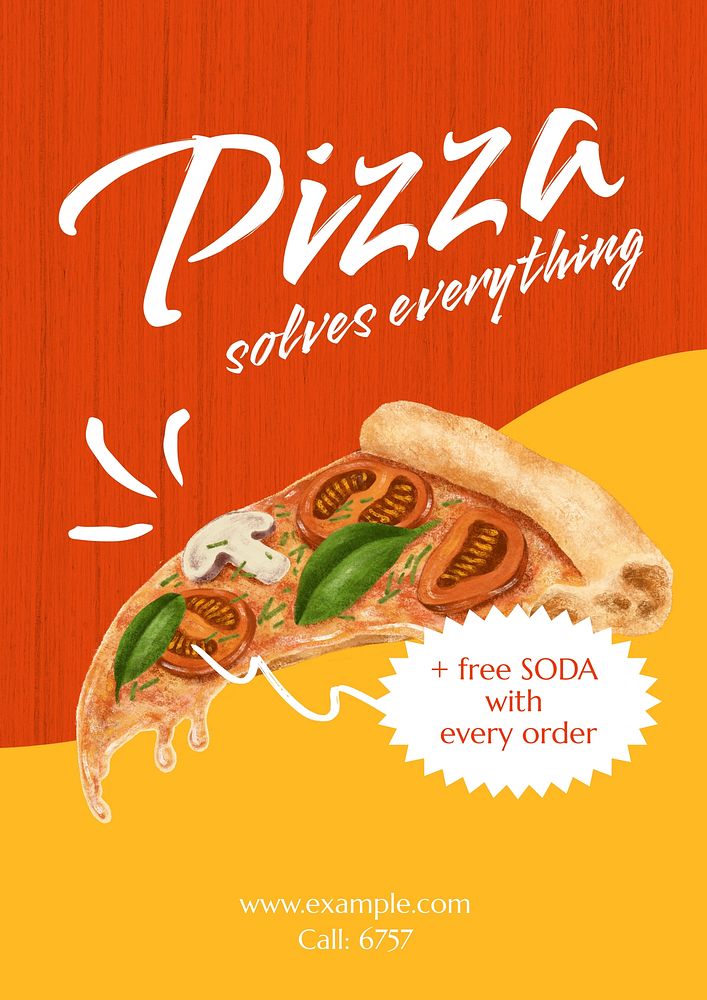 Pizza shop  poster template