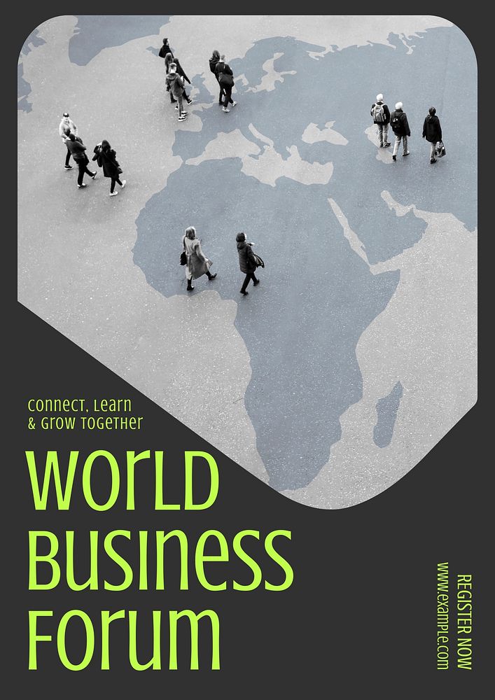 World business forum  poster template   & design
