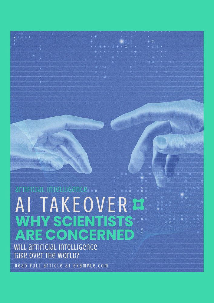 AI technology poster template