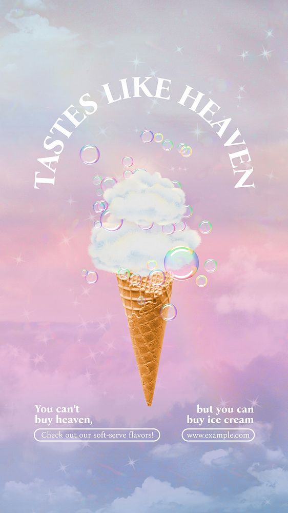 Ice-cream aesthetic Instagram post template
