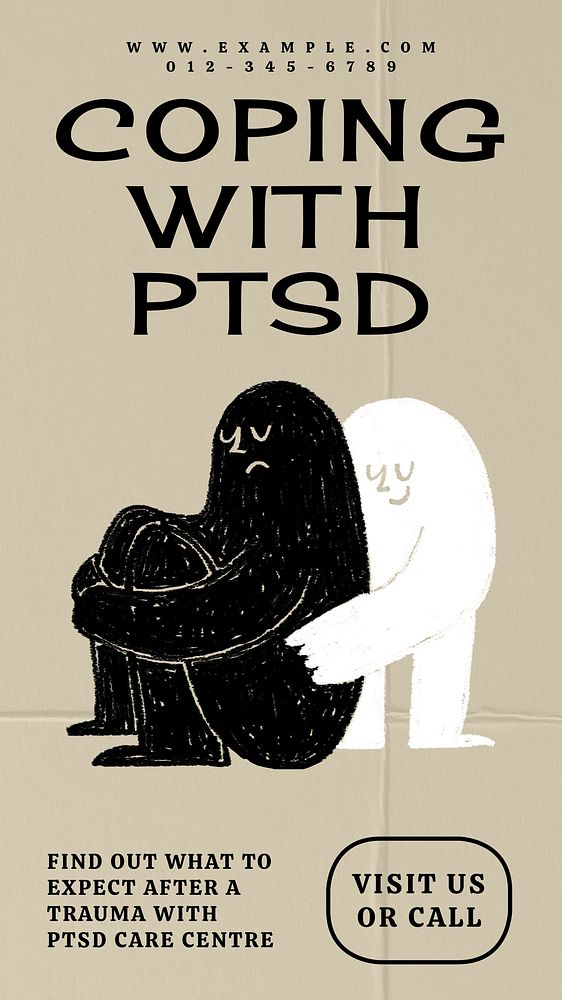 Coping PTSD Instagram post template