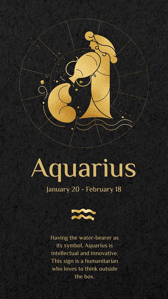 Aquarius Instagram post template | Free Photo - rawpixel