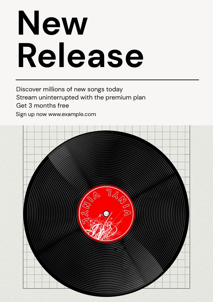 Music release   poster template