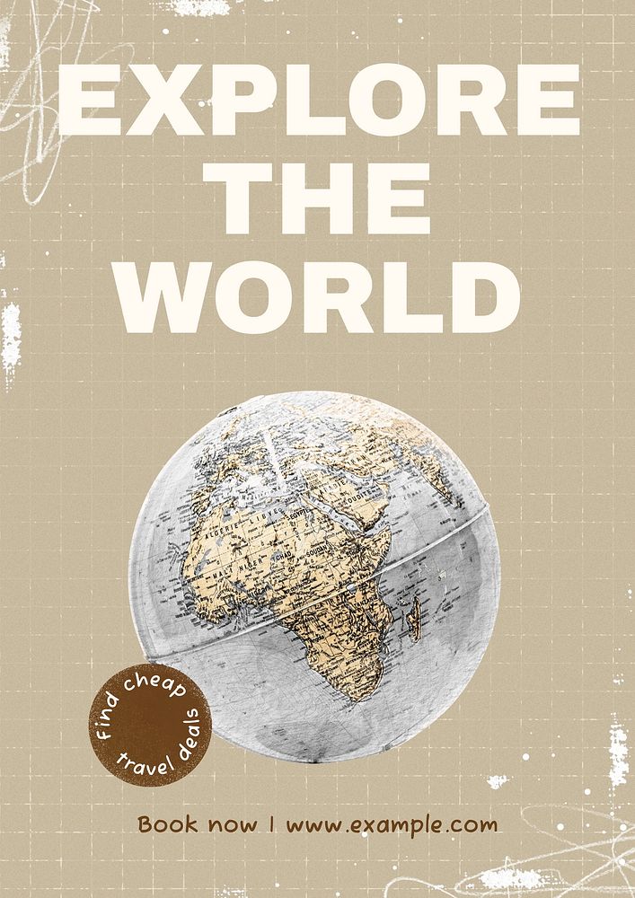 Explore the world  poster template