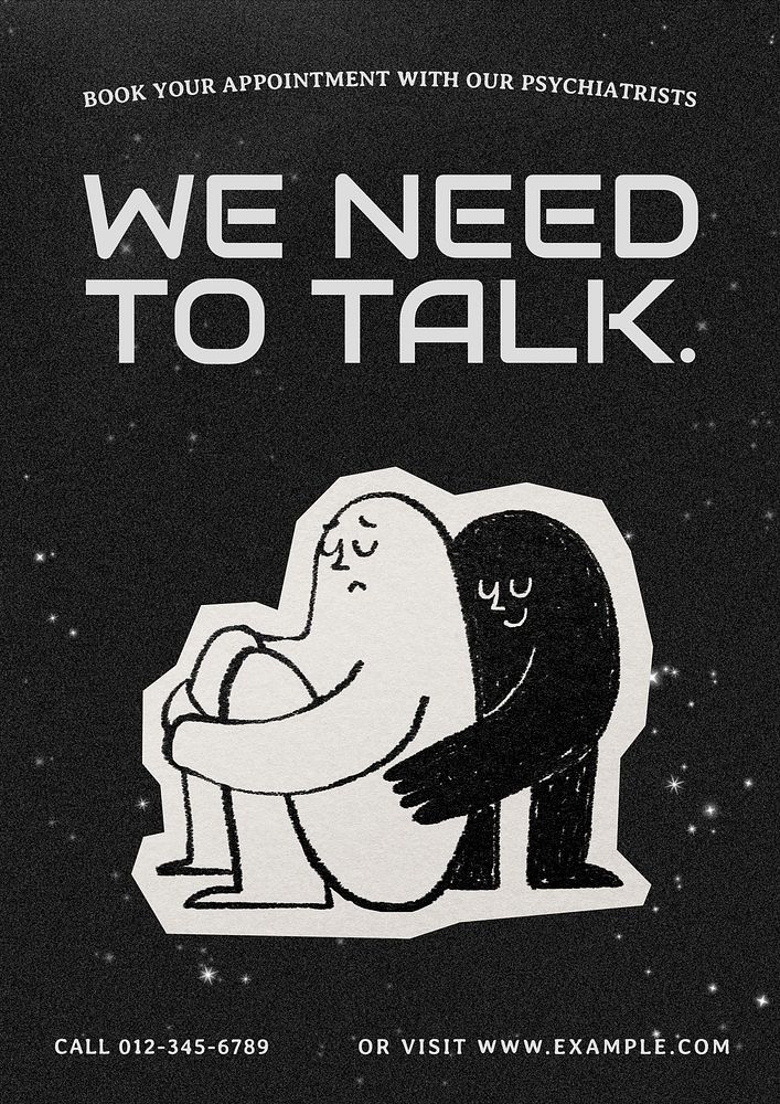 Need to talk   poster template