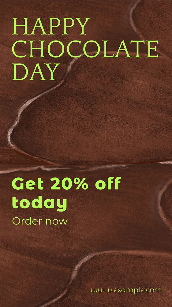 Happy Chocolate Day Instagram story template, editable text