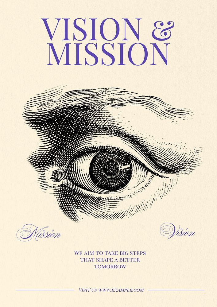 Company vision & mission   poster template