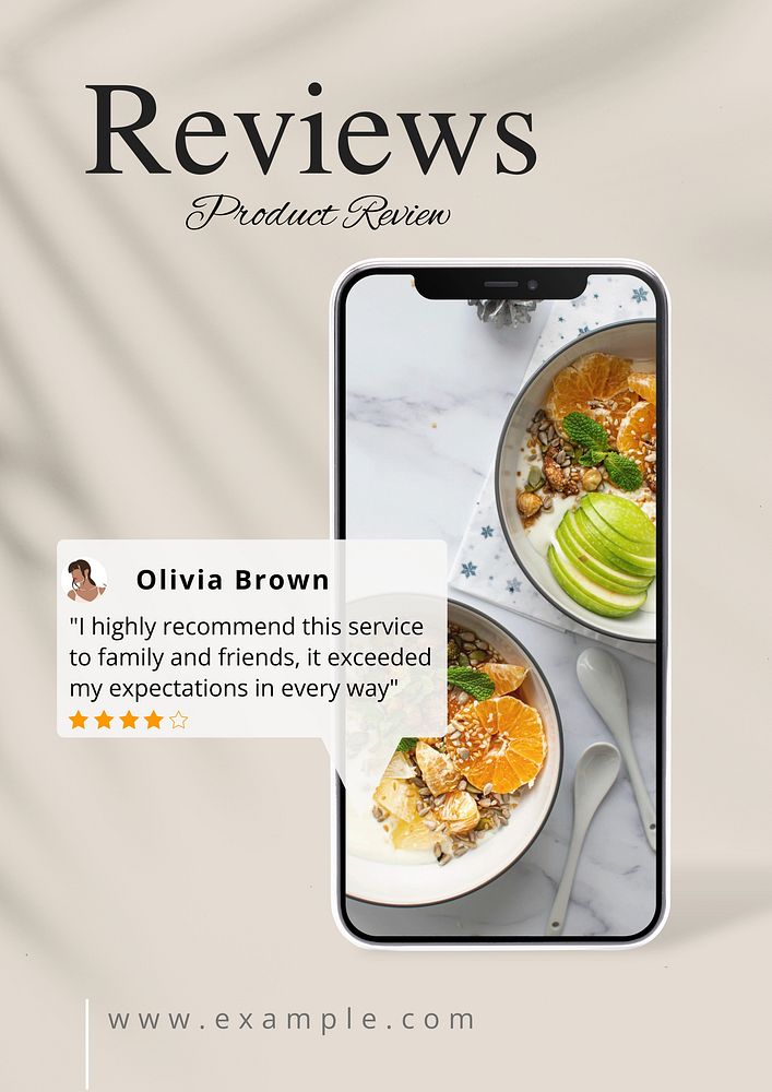 Product review  poster template   & design