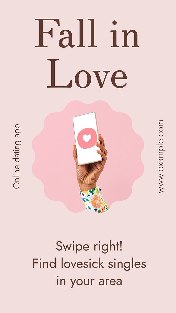 Love & dating Instagram story template