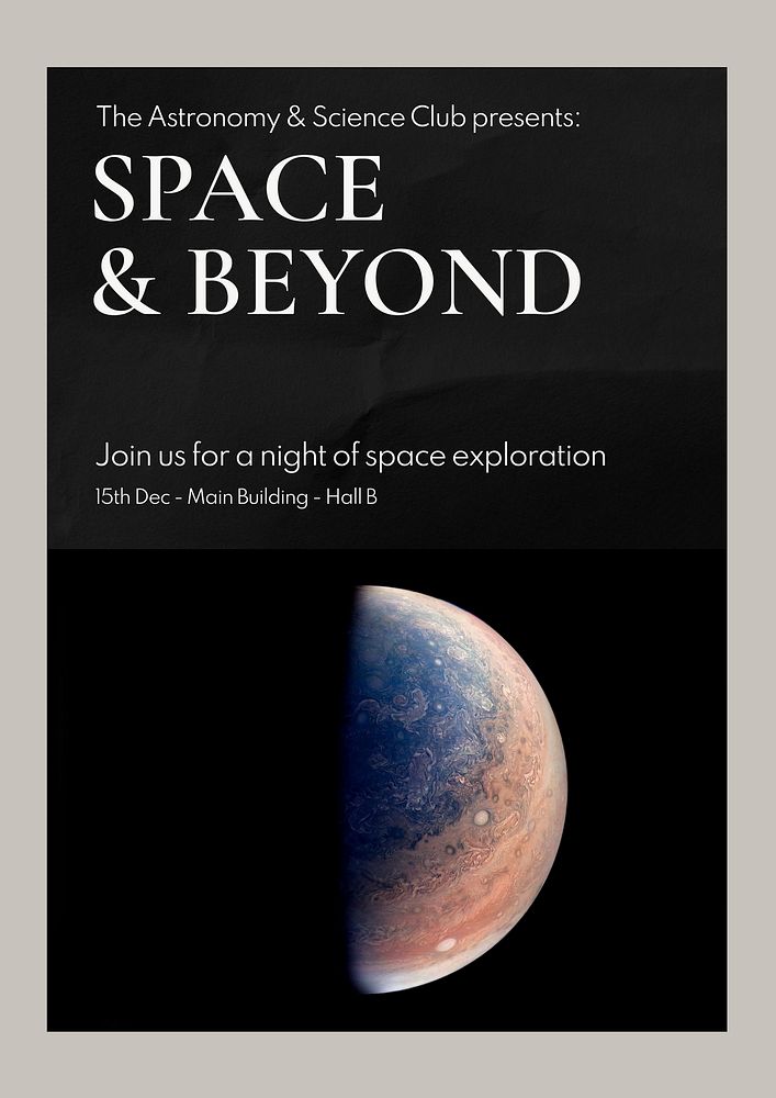 Space exploration    poster template