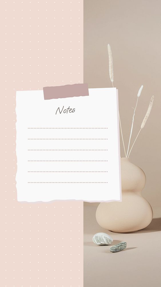 Blank notes Instagram story template