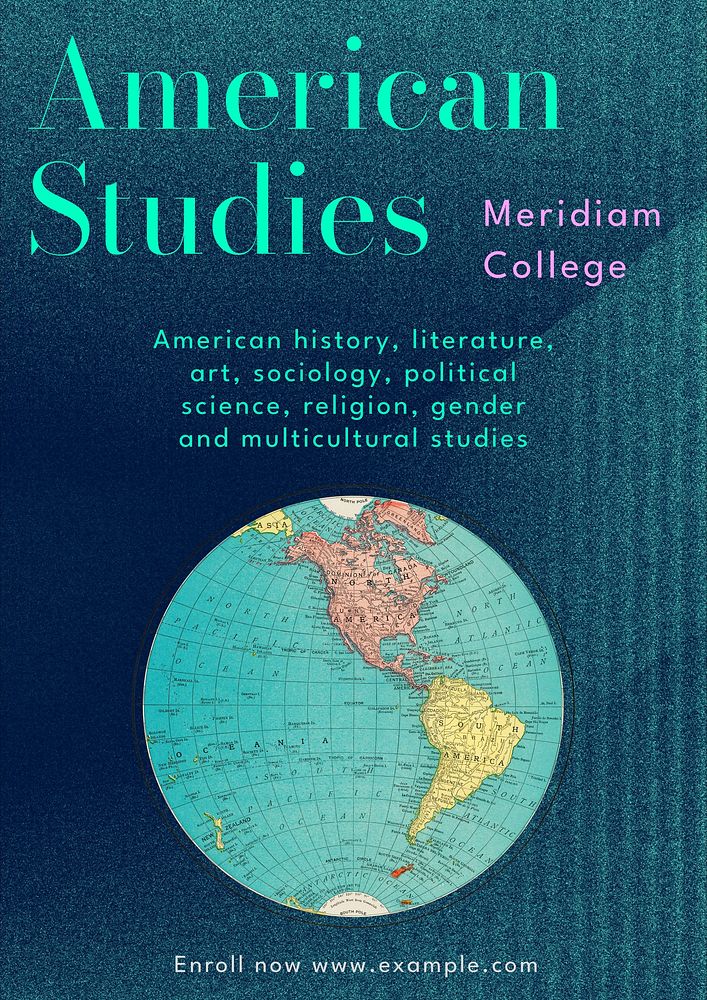 American studies poster template and design