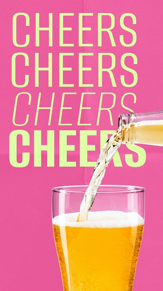 Cheers  Instagram story template, editable text