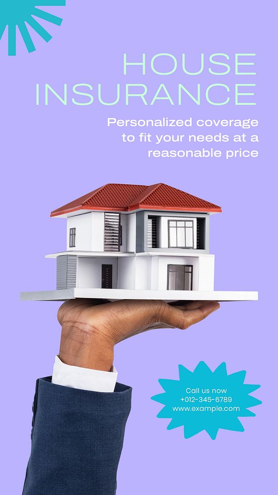 House insurance Facebook story template