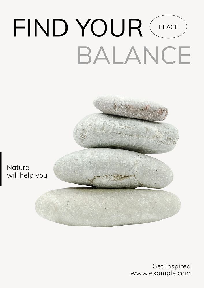 Find your balance  poster template   & design