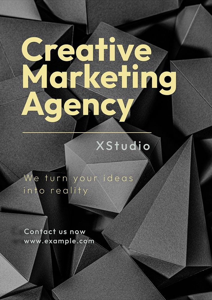 Marketing agency poster template   & design