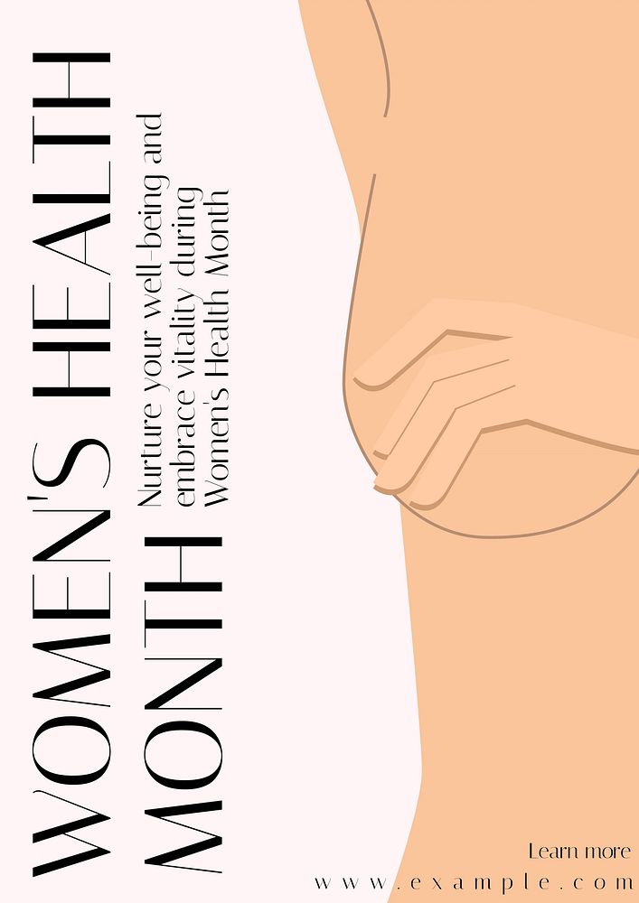 Women's Health Month   poster template