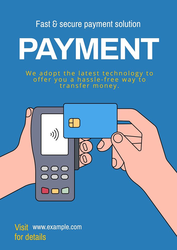 Industry payment poster template