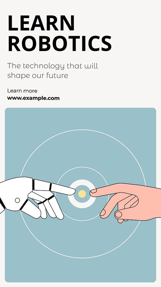Learn robotics Instagram story template
