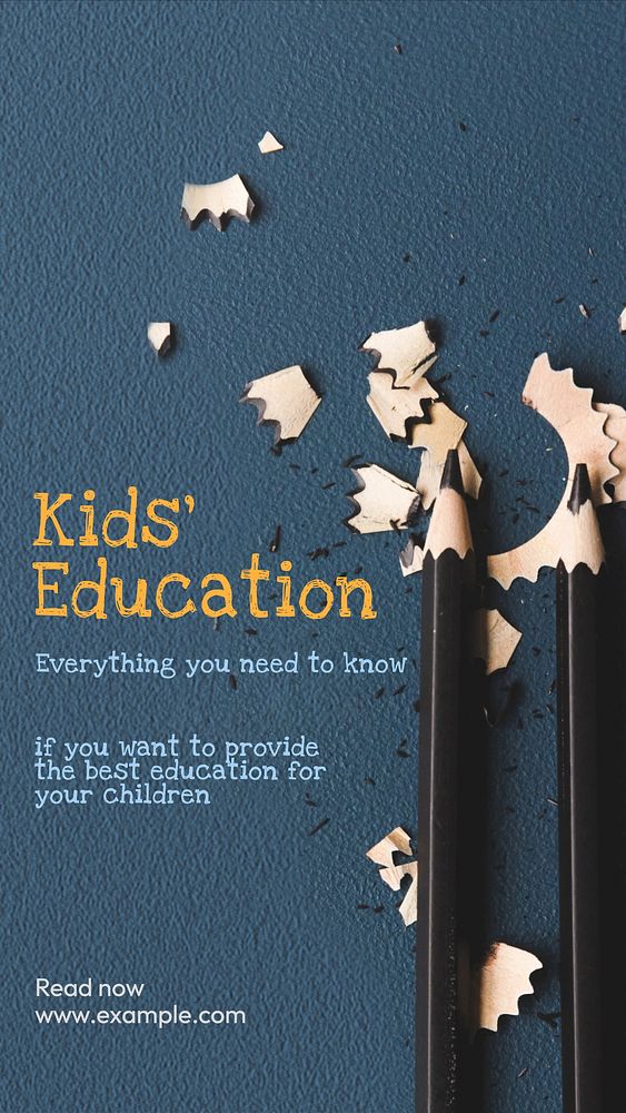 Kids education Instagram post template