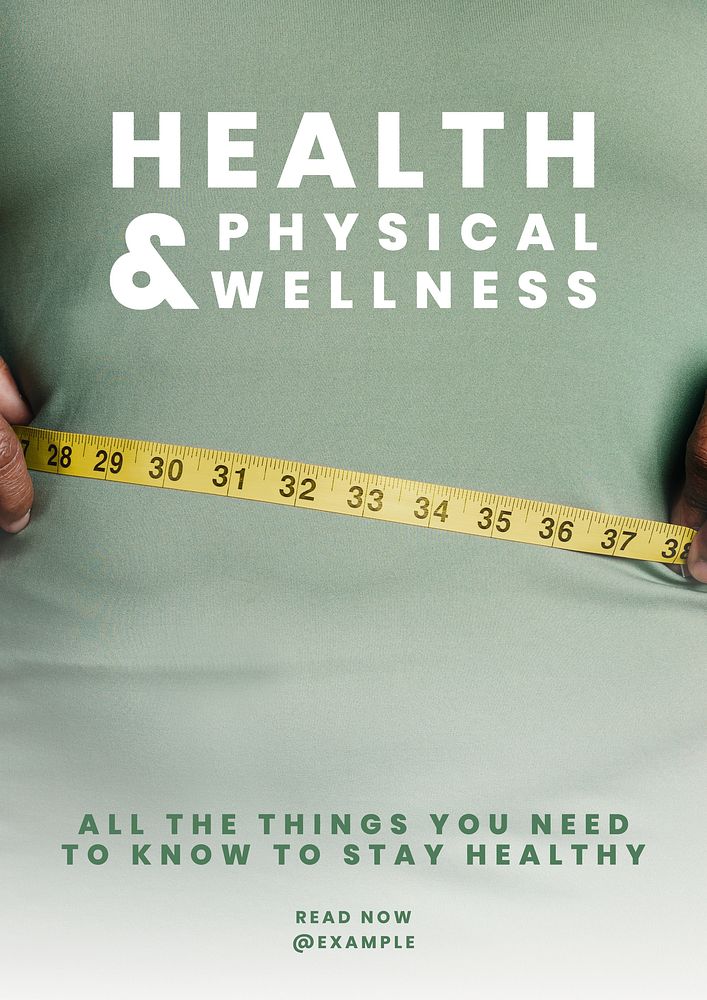 Health & physical wellness   poster template