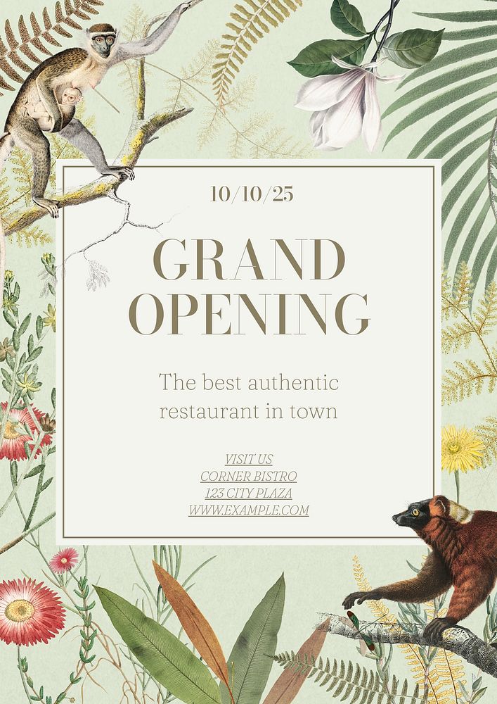 Grand opening poster template