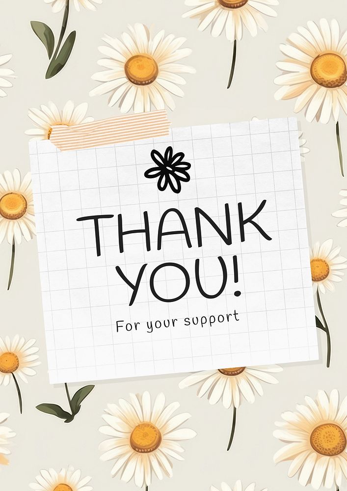 Thank you poster template