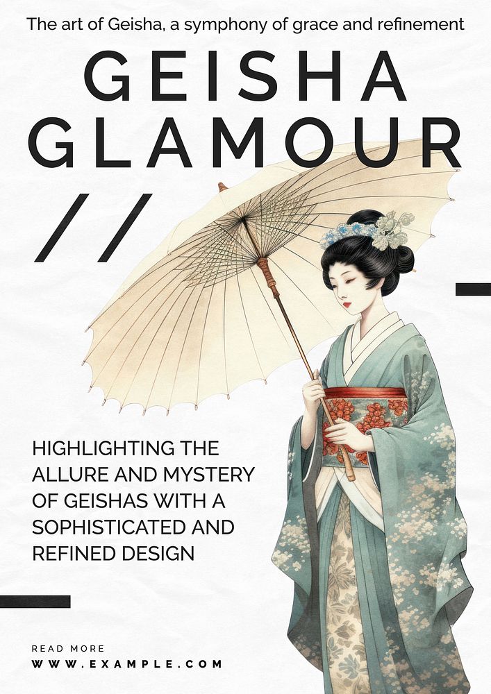 Geisha glamour poster template