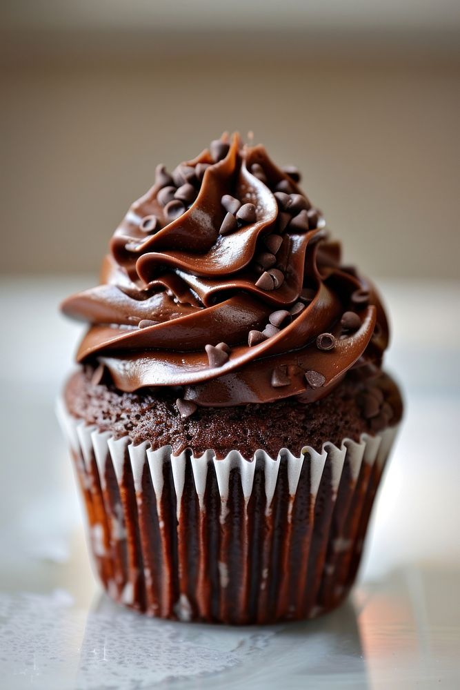 Chocolate cupcake dessert muffin cream.
