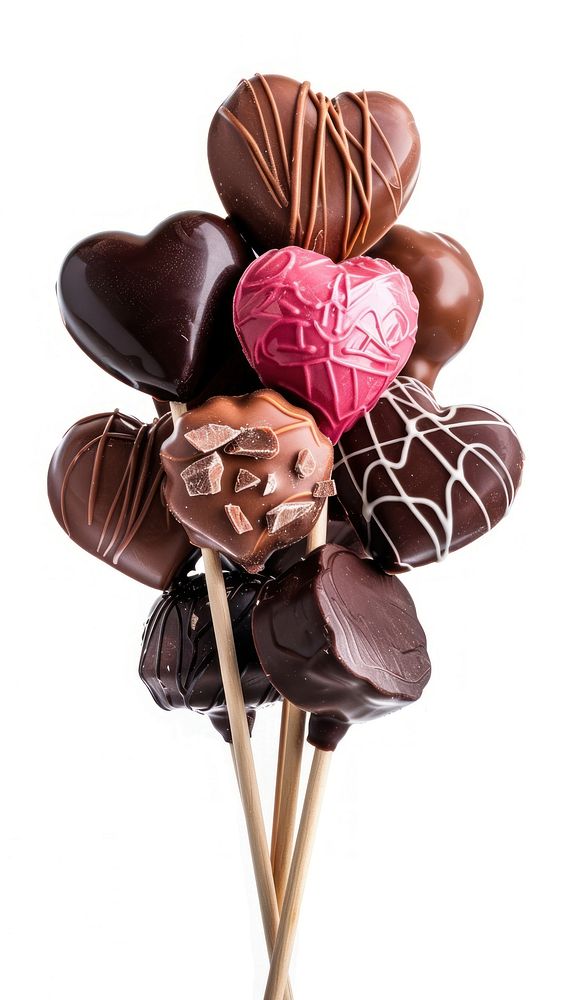 Chocolate candy bouquet confectionery lollipop sweets.