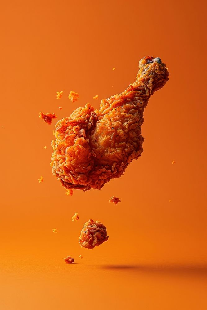 Photo of fried chicken animal food bird.