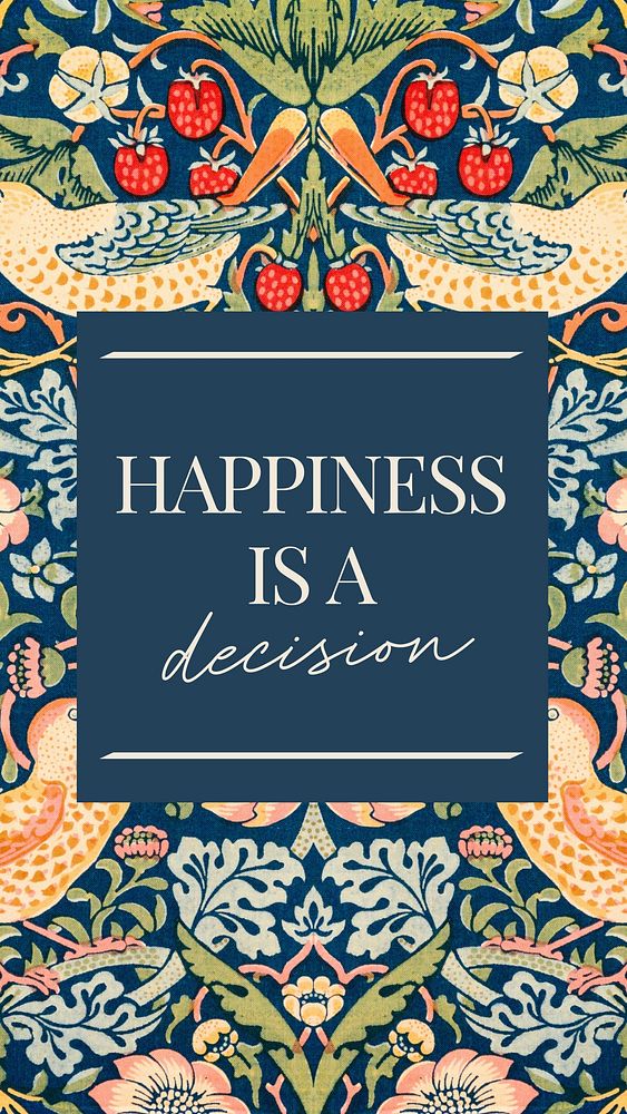 Happiness & decision mobile wallpaper template