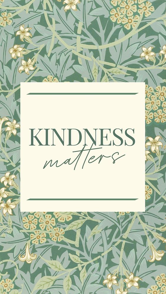 Kindness matters mobile wallpaper template