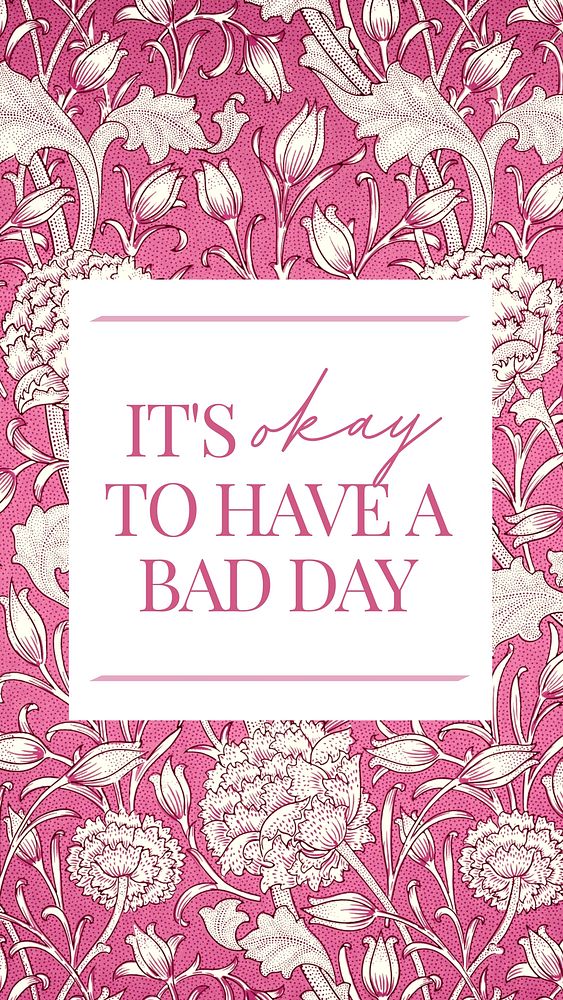 Bad day quote mobile wallpaper template