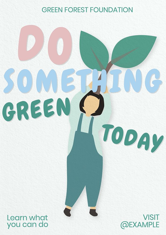 Do something green poster template