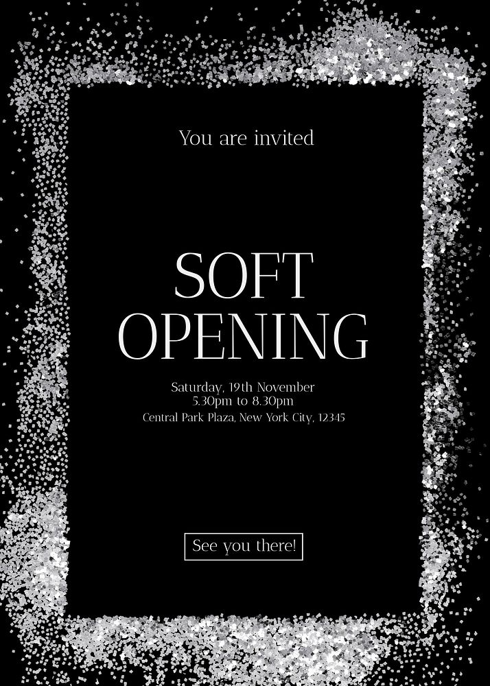 Soft opening invitation template