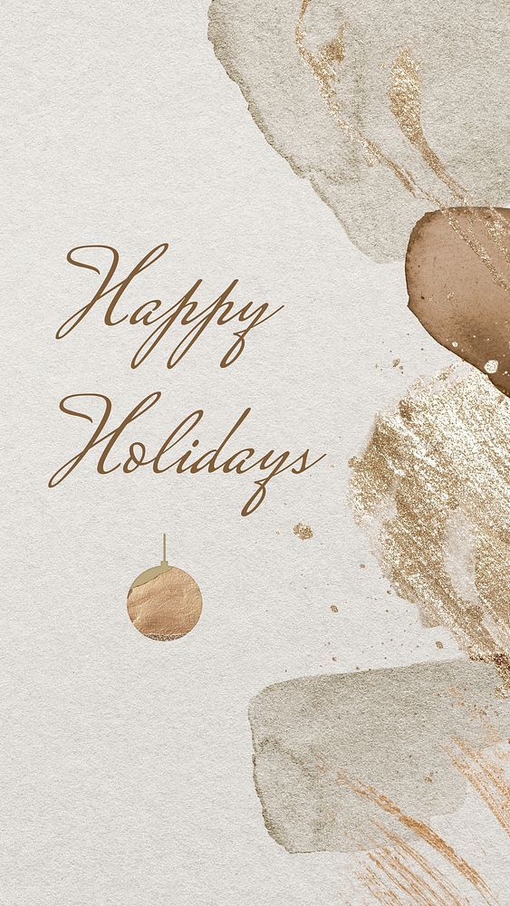 Happy holidays mobile wallpaper template