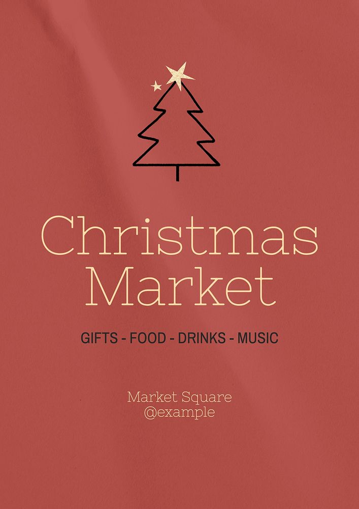 Christmas Market poster template