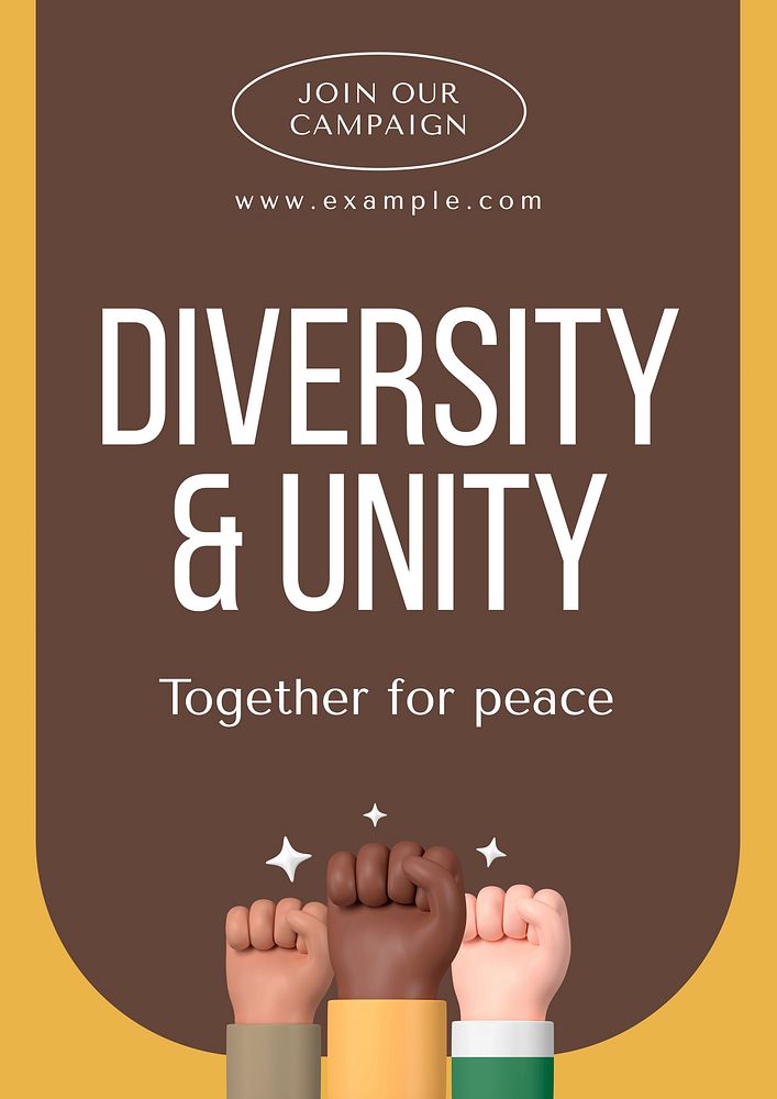 Diversity & unity   poster template